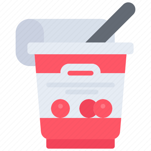 Yogurt, berry, spoon, snack, food, shop icon - Download on Iconfinder
