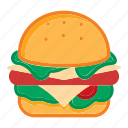 burger, food, foodcourt, snacks