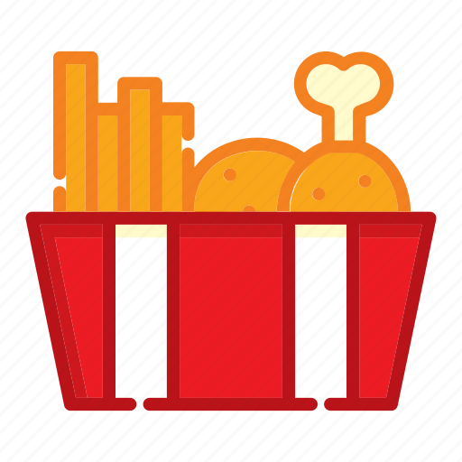 Chicken, foodcourt, french fries, restaurant, snacks icon - Download on Iconfinder