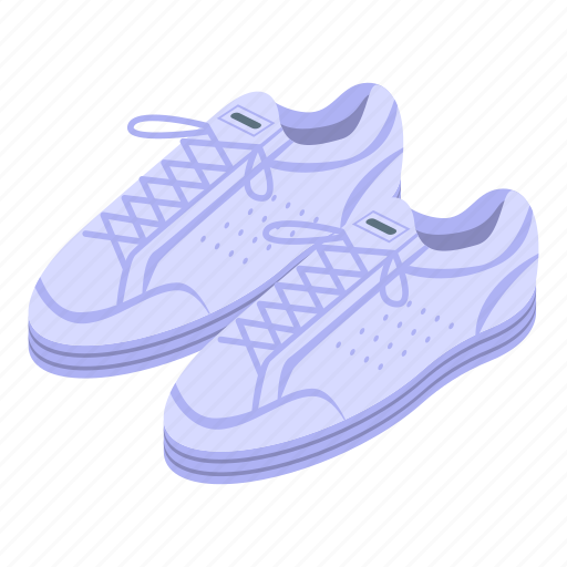Modern, white, sneakers, isometric icon - Download on Iconfinder