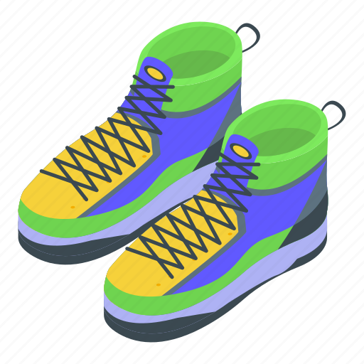 Colorful, sneakers, isometric icon - Download on Iconfinder