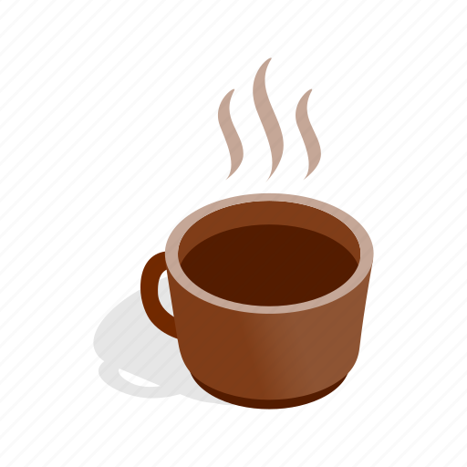 Breakfast, brown, cafe, coffee, cup, isometric, mug icon - Download on Iconfinder