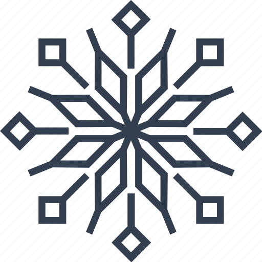 Christmas, flake, flower, geometric, holiday, line, lotus icon - Download on Iconfinder