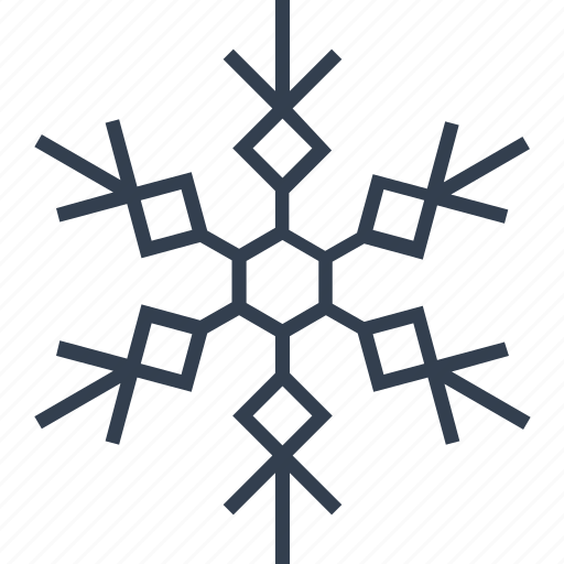 Christmas, flake, geometric, hexagon, holiday, line, snow icon - Download on Iconfinder
