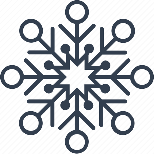 Christmas, circle, flake, geometric, holiday, line, snow icon - Download on Iconfinder