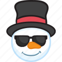 christmas, emoji, emoticon, smiley, snowman, winter