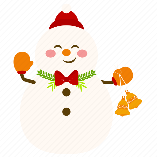 Cute, snowman, bell, christmas, winter, snow, xmas icon - Download on Iconfinder