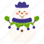 snowman, cowboy, christmas, winter, snow, xmas, holiday, decoration, celebration 