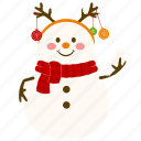 snowman, snowball, character, christmas, decoration, xmas, celebration, ornament, snow