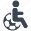 player, adaptive athlete, handicapped 