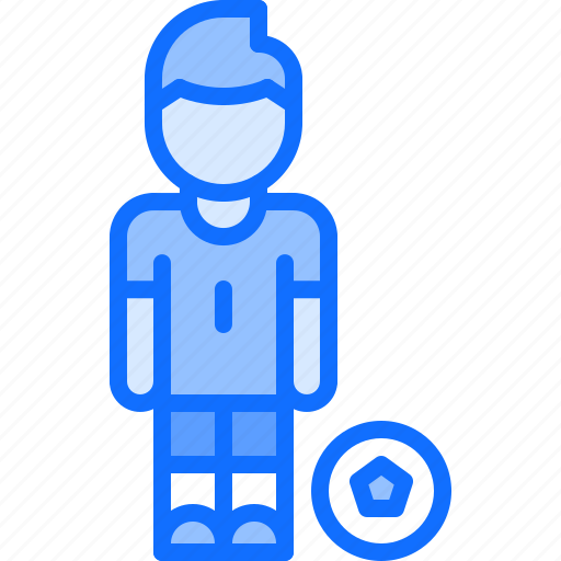 Ball, football, man, player, soccer, sport icon - Download on Iconfinder