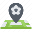 football, location, map, pin, player, soccer, sport