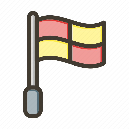 Offside flag, referee, soccer, match, foul icon - Download on Iconfinder