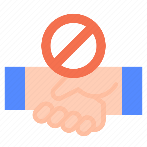 Ban, contagious, distancing, handshake, social icon - Download on Iconfinder