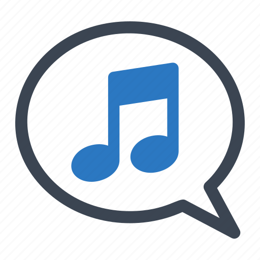 Speech bubble, music, upload song, musical note icon - Download on Iconfinder