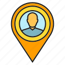 location, people, pin, pointer, tracking