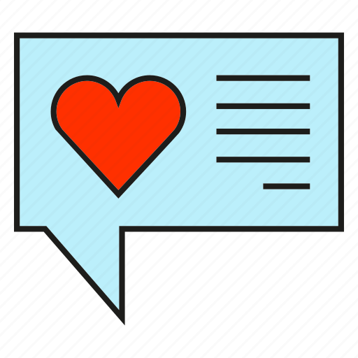 Chat, communicate, heart, love, speech bubble icon - Download on Iconfinder