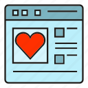 heart, love, social media, web