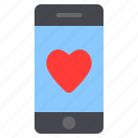 love, heart, romance, valentine, like, message, smartphone