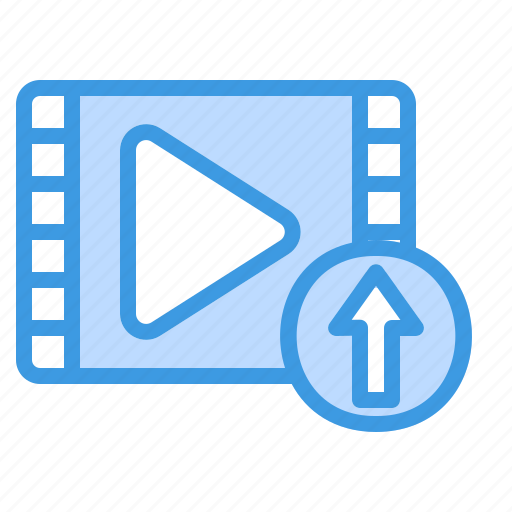Upload, video, movie, media, arrow, play, film icon - Download on Iconfinder