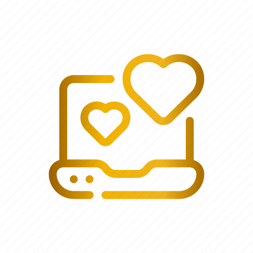 Laptop, heart, love, message, communications icon - Download on Iconfinder