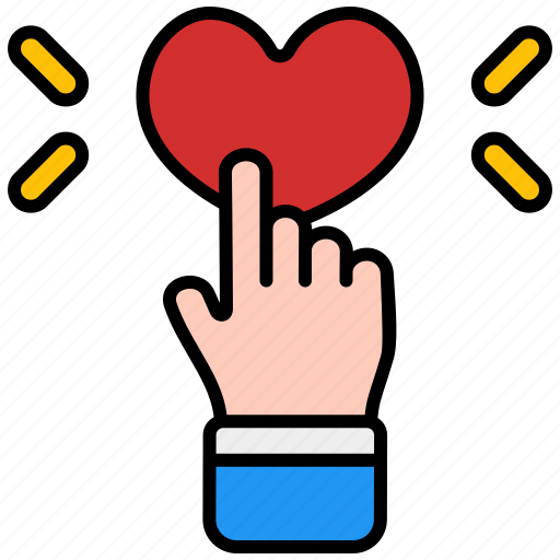 Like, hand, heart, social, media, network icon - Download on Iconfinder