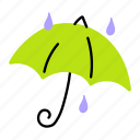 rainy weather, rain protection, rain umbrella, rain drops, parasol