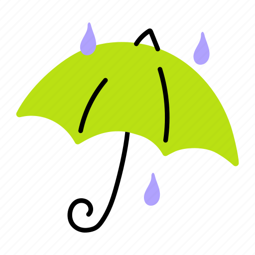 Rainy weather, rain protection, rain umbrella, rain drops, parasol icon - Download on Iconfinder