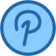 pinterest, logo, social, network, logotype, brands 
