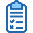list, checklist, protocol, clipboard, survey, order