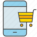 buy, cart, commerce, mobile, phone, shopping