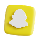 snapchat, photo messaging, social media, 3d icon, 3d illustration, 3d render