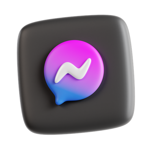 Facebook messenger, instant messaging, social media, 3d icon, 3d illustration, 3d render icon - Free download