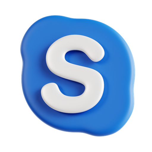 Skype, video calling, social media, 3d icon, 3d illustration, 3d render icon - Free download