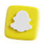 snapchat, photo messaging, social media, 3d icon, 3d illustration, 3d render 