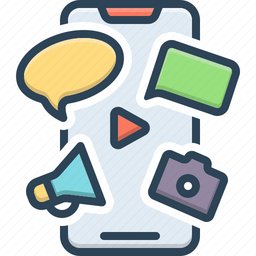 Phone, megaphone, camera, comment, message, mobile, application icon - Download on Iconfinder