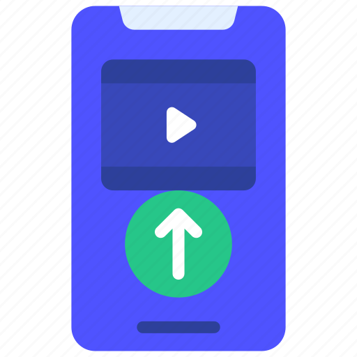 Mobile, video, upload, uploading, content icon - Download on Iconfinder