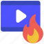 trending, video, fire, flame, trend 