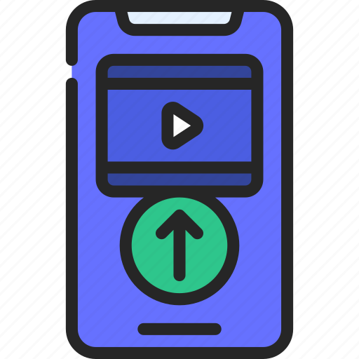 Mobile, video, upload, uploading, content icon - Download on Iconfinder