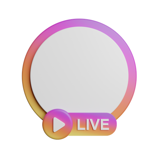 Live, ig, front, streaming icon - Free download