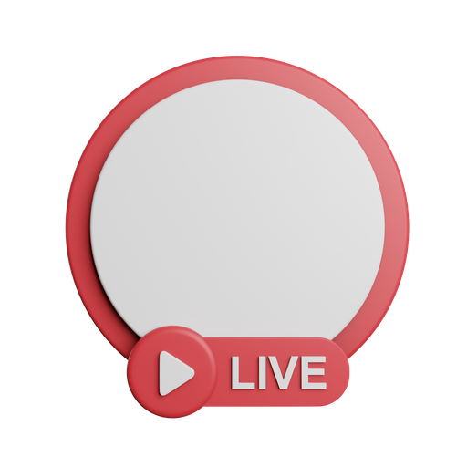 Live, socmed, front, streaming icon - Free download
