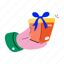 gift box, giving gift, present, surprise, hamper