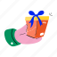 gift box, giving gift, present, surprise, hamper 