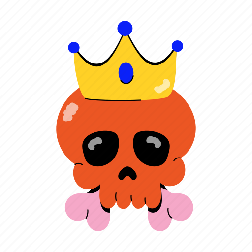 Cranium, skull, skullcap, crown, skeleton head sticker - Download on Iconfinder