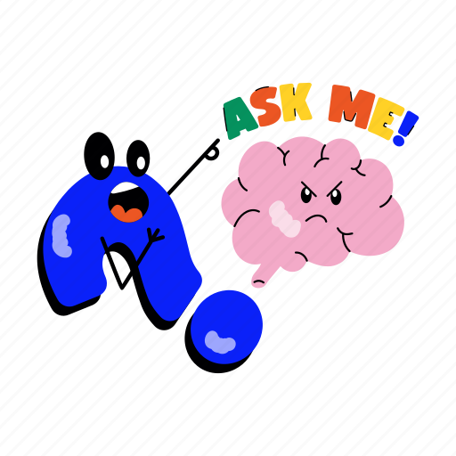 Question, thinking, ask me, query, mind sticker - Download on Iconfinder