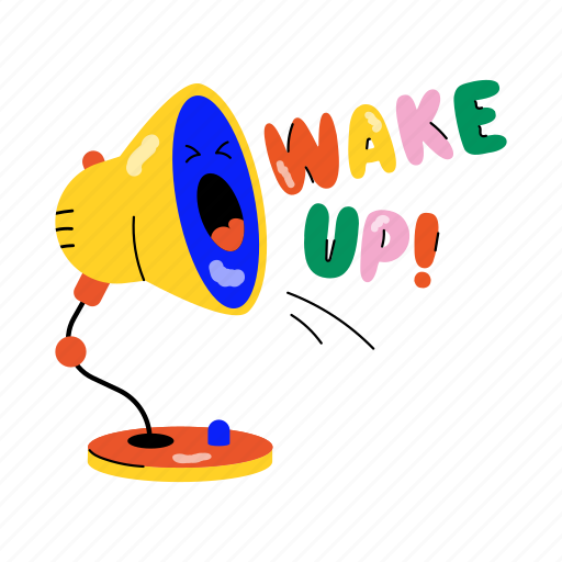 Table lamp, wake up, table light, room lamp, side lamp sticker - Download on Iconfinder