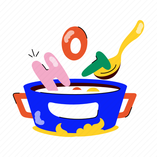 Hot food, cooking, cuisine, cooking pot, cooking food sticker - Download on Iconfinder