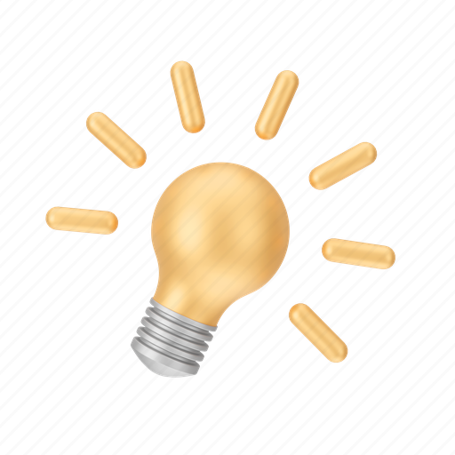 Light bulb, idea 3D illustration - Download on Iconfinder