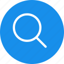 blue, circle, find, glass, magnifying, search