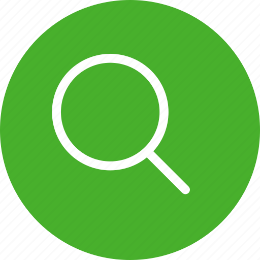 Circle, find, glass, green, magnifying, search icon - Download on Iconfinder